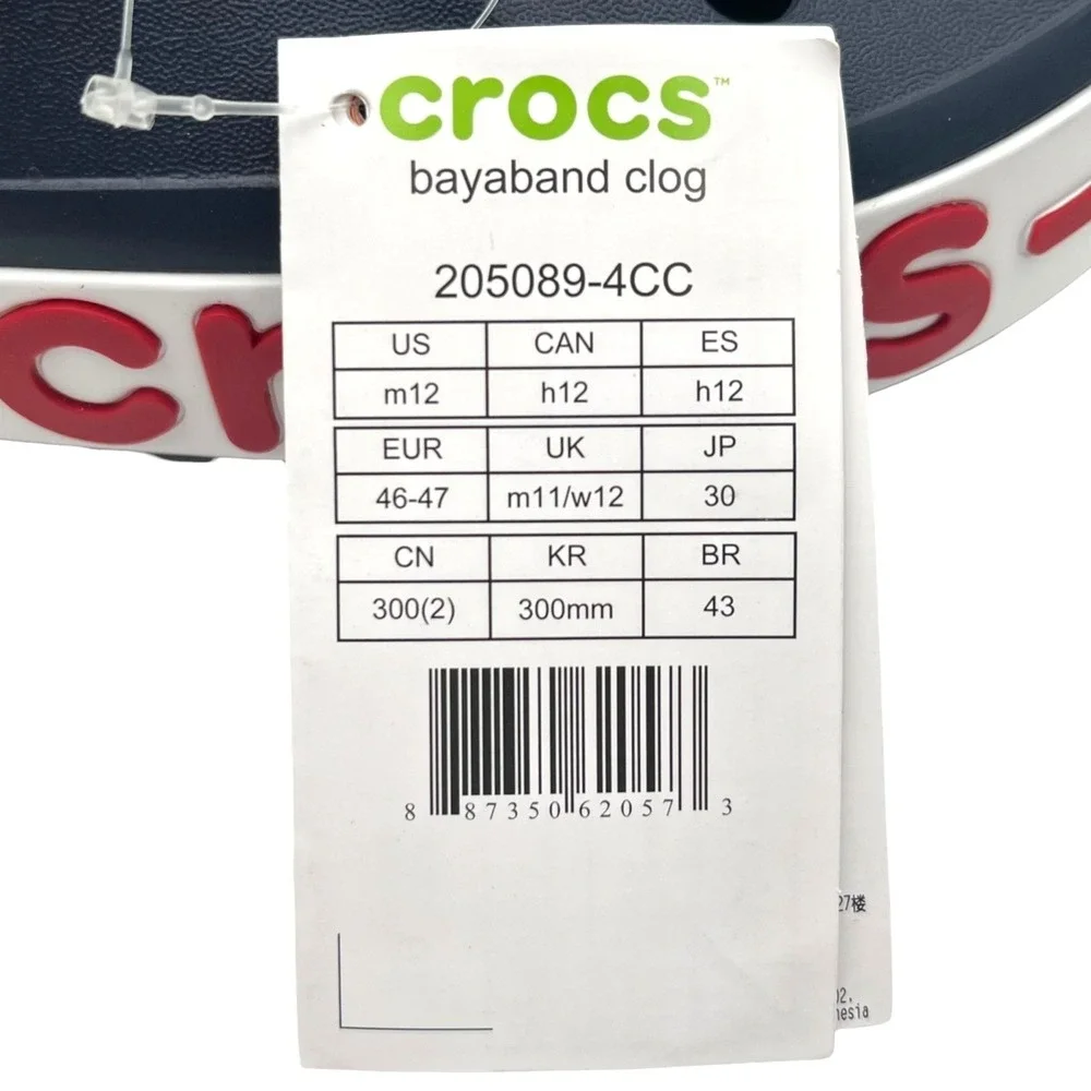 Crocs Bayaband Mens Slip-on Clog Size 12 Navy Blue Water Friendly Lightweight